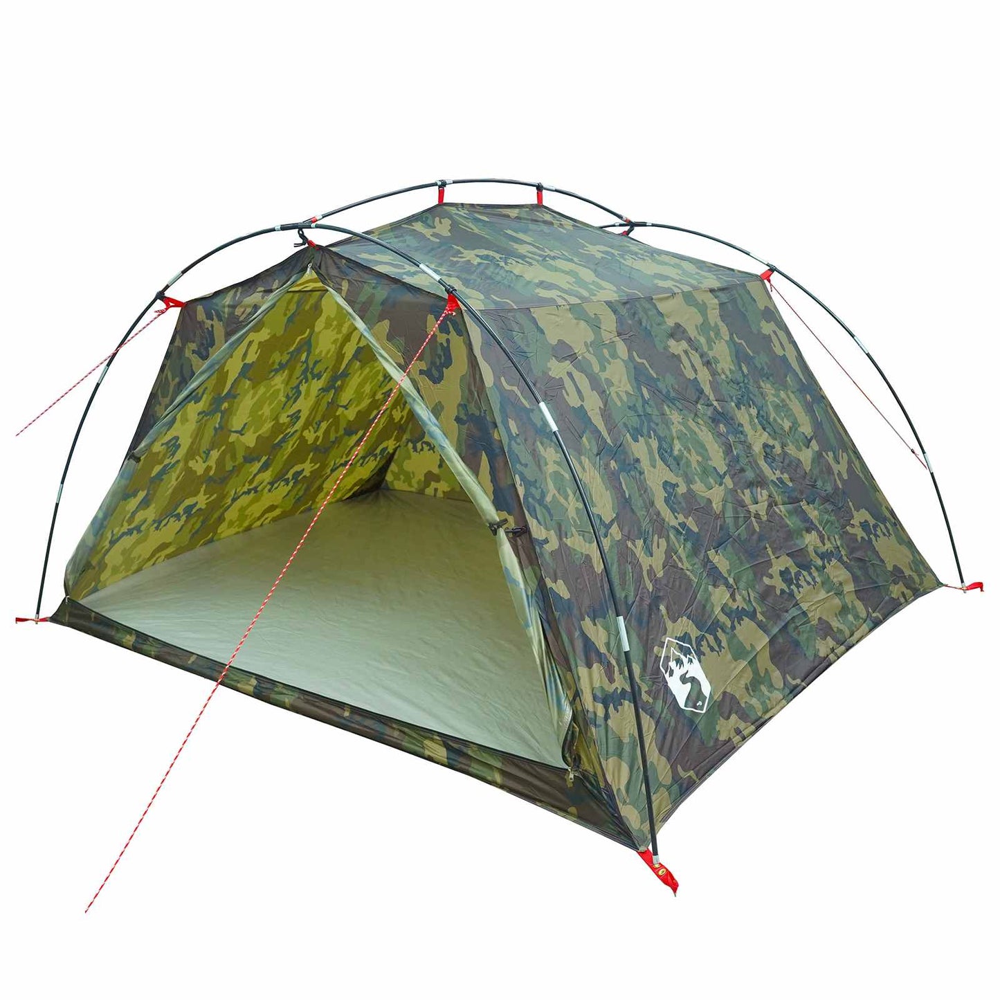 Tunnel Tent 4-Person Camouflage 185T Polyester with PU Coating