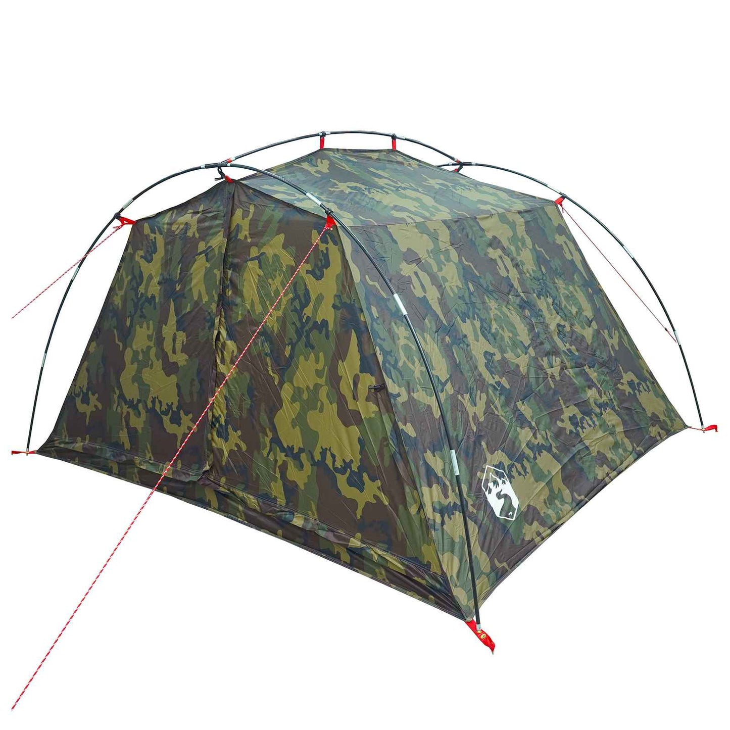 Tunnel Tent 4-Person Camouflage 185T Polyester with PU Coating