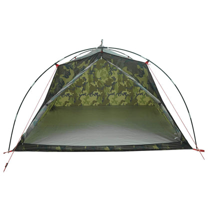 Tunnel Tent 4-Person Camouflage 185T Polyester with PU Coating