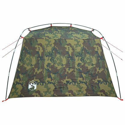 Tunnel Tent 4-Person Camouflage 185T Polyester with PU Coating