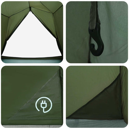 Tunnel Tent 2-Person Olive Green 185T Polyester with PU Coating