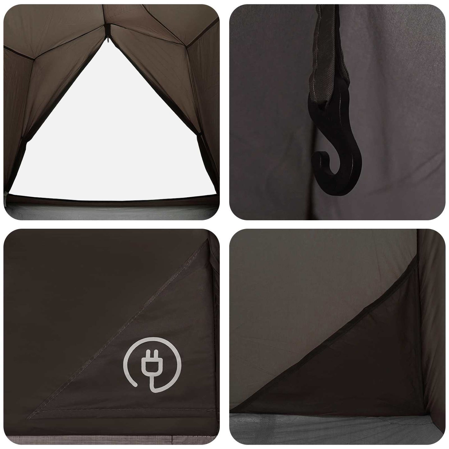 Tunnel Tent 2-Person Brown and Grey