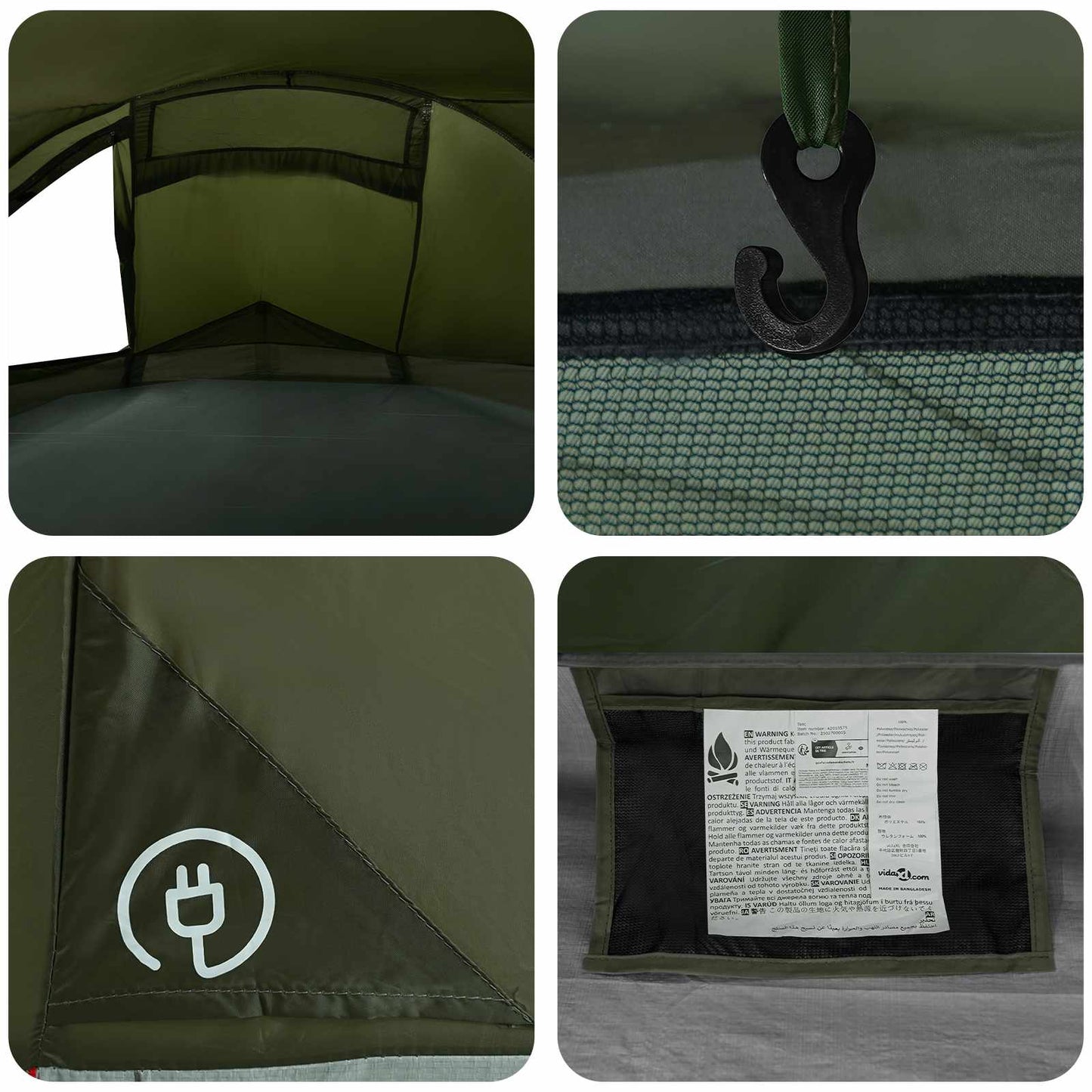 Backpacking Tent 4-Person Olive Green