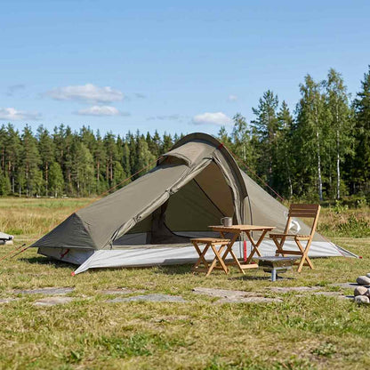 Backpacking Tent 4-Person Brown and Grey