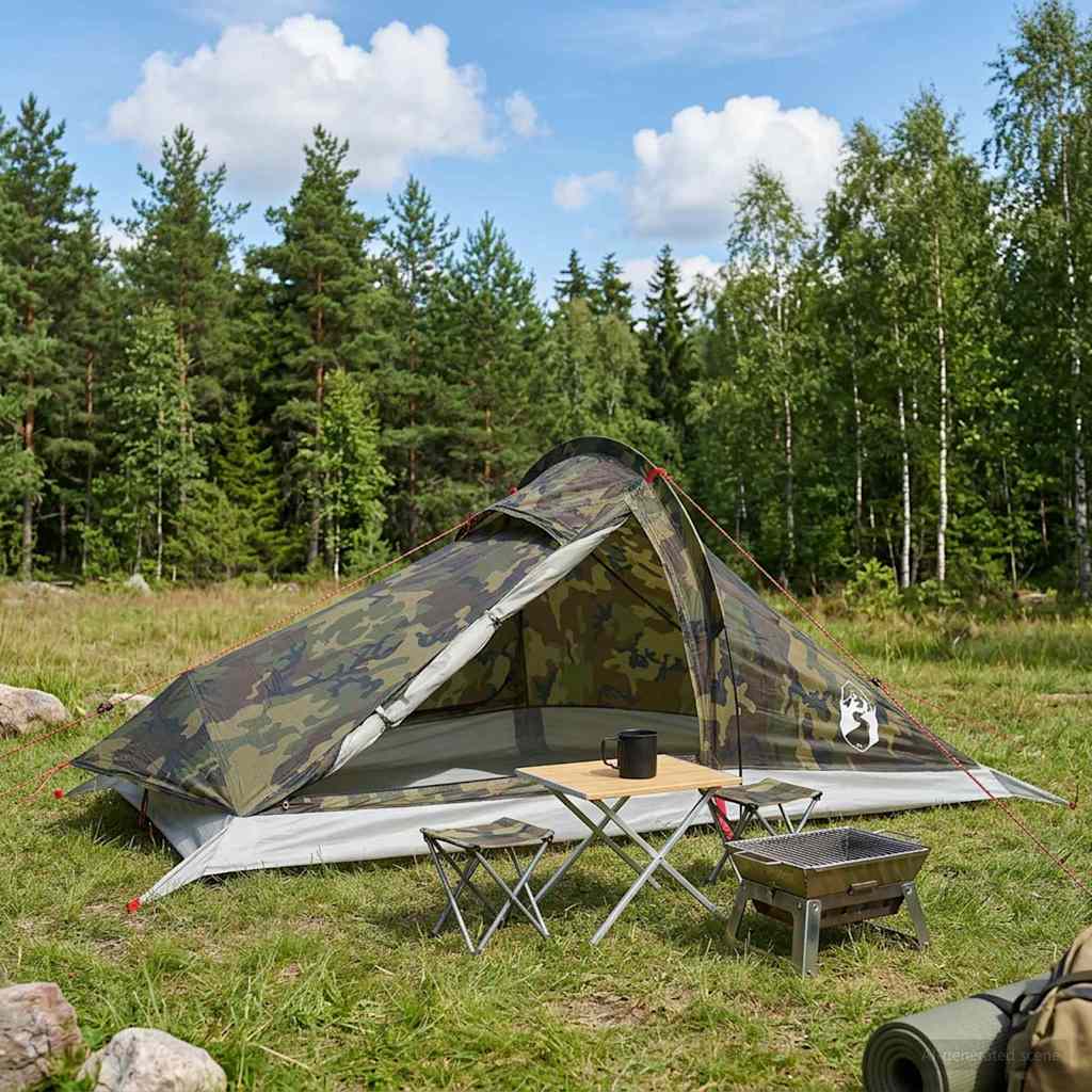 Backpacking Tent 4-Person Camouflage
