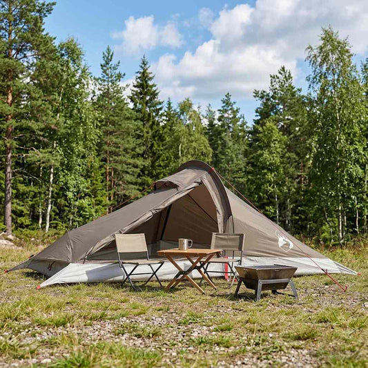 Backpacking Tent 2-Person Brown and Grey