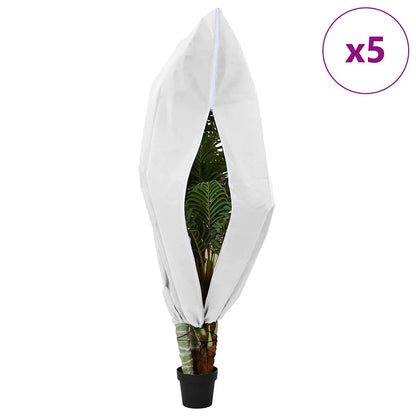 Frost Protection Plant Fleece Covers 5 pcs White 1.8 x 1.2 m