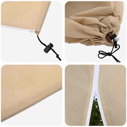 Frost Protection Plant Fleece Covers 5 pcs Beige 1.55 x 1 m