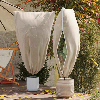 Frost Protection Plant Fleece Covers 5 pcs Beige 1.55 x 1 m