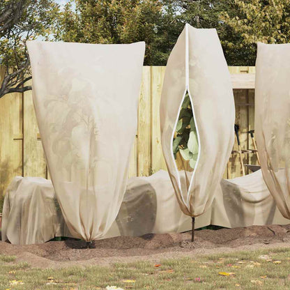 Frost Protection Plant Fleece Covers 5 pcs Beige 1.55 x 1 m