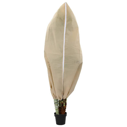 Frost Protection Plant Fleece Covers 5 pcs Beige 1.55 x 1 m