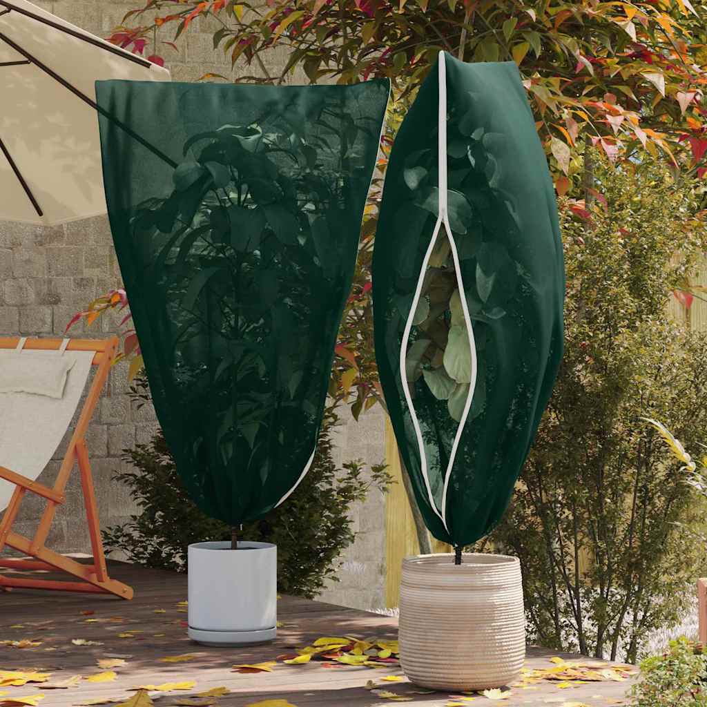 Frost Protection Plant Fleece Covers 5 pcs Green 1.55 x 1 m
