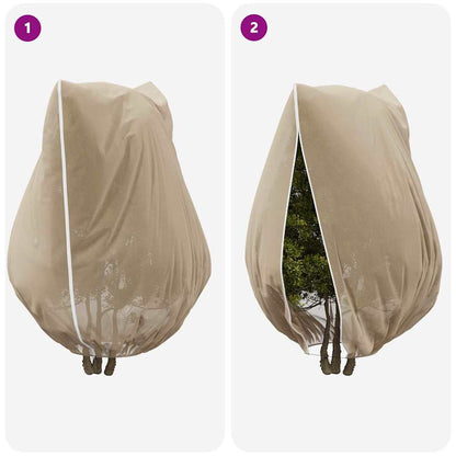 Frost Protection Plant Fleece Covers 3 pcs Beige 2.4 x 2 m