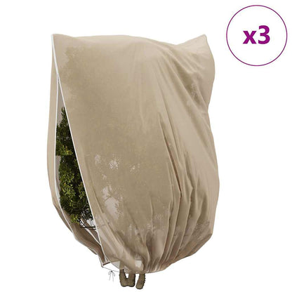 Frost Protection Plant Fleece Covers 3 pcs Beige 2.4 x 2 m