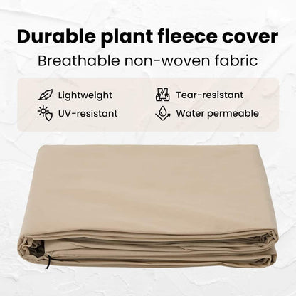 Frost Protection Plant Fleece Covers 3 pcs Beige 3.5 x 2.5 m