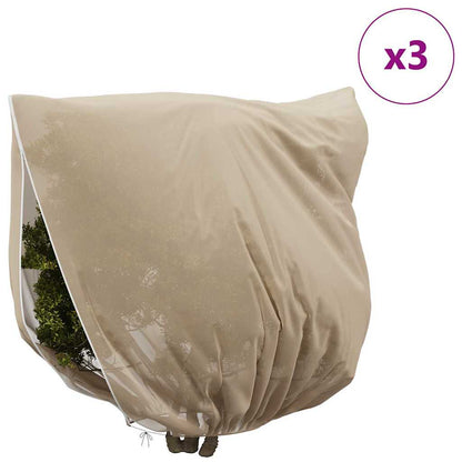 Frost Protection Plant Fleece Covers 3 pcs Beige 2 x 2.36 m