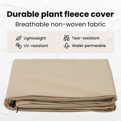 Frost Protection Plant Fleece Covers 3 pcs Beige 3 x 3.93 m