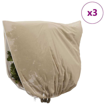 Frost Protection Plant Fleece Covers 3 pcs Beige 3 x 3.93 m