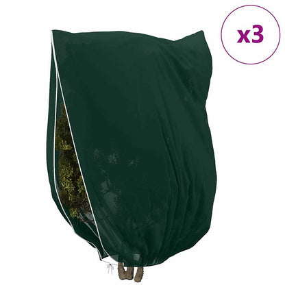 Frost Protection Plant Fleece Covers 3 pcs Green 2.4 x 2 m
