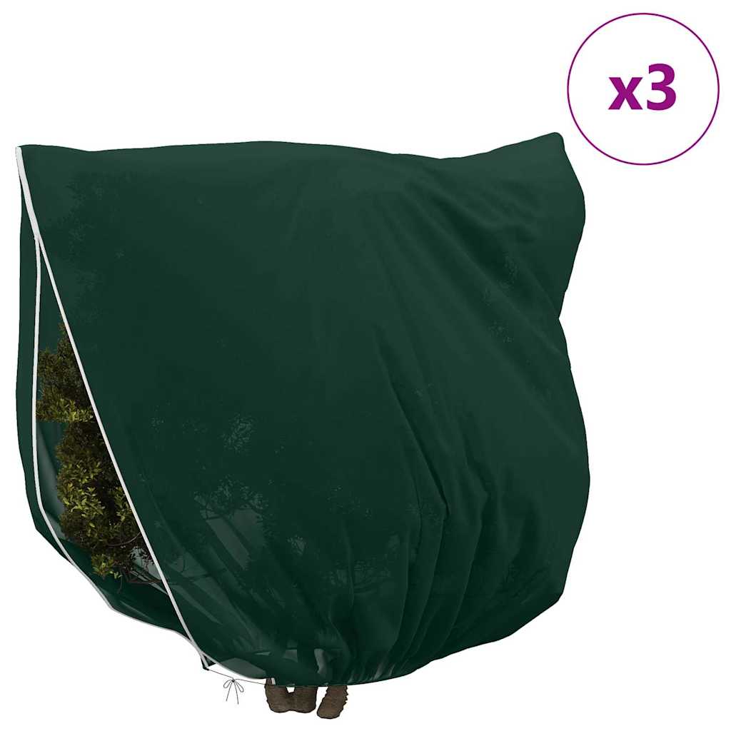 Frost Protection Plant Fleece Covers 3 pcs Green 2.5 x 3.14 m