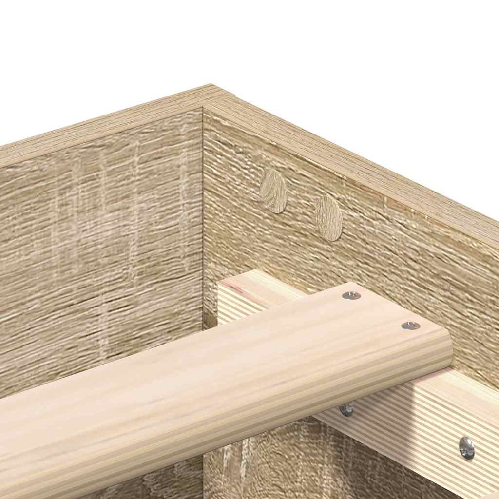 Bed Frame Sonoma 137 x 190 cm Engineered Wood