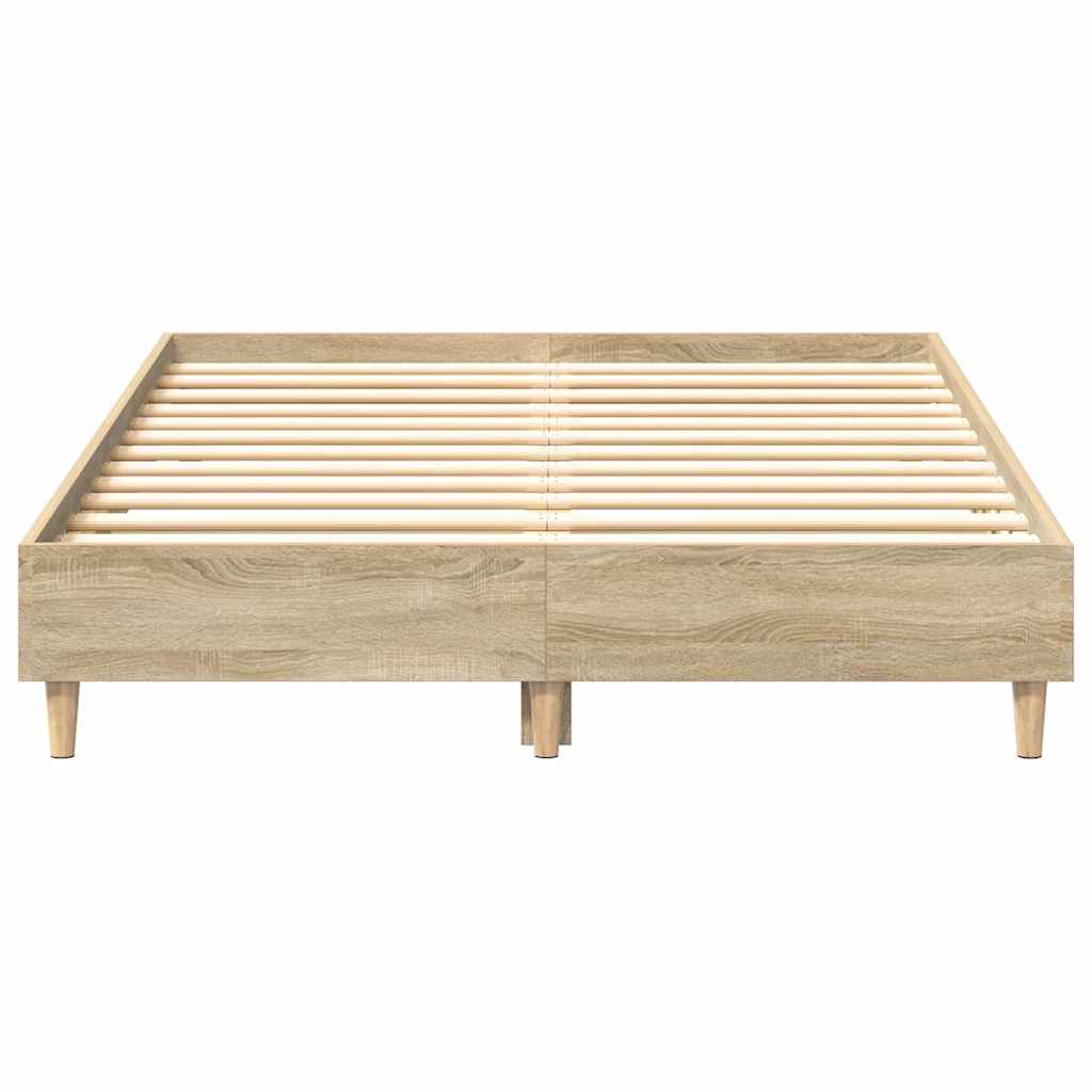 Bed Frame Sonoma 137 x 190 cm Engineered Wood