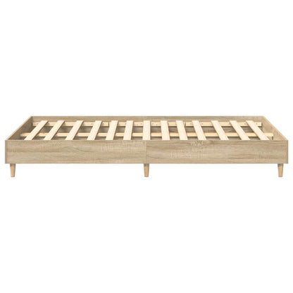 Bed Frame Sonoma 137 x 190 cm Engineered Wood