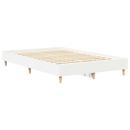 Bed Frame White 137 x 190 cm Engineered Wood