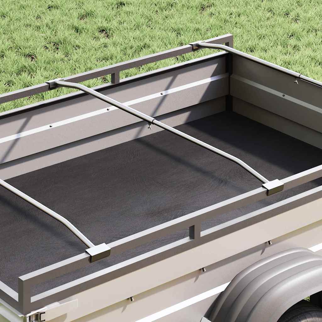 Tarpaulin Bracket for Trailers 2 pcs Silver 100-145 cm Aluminum