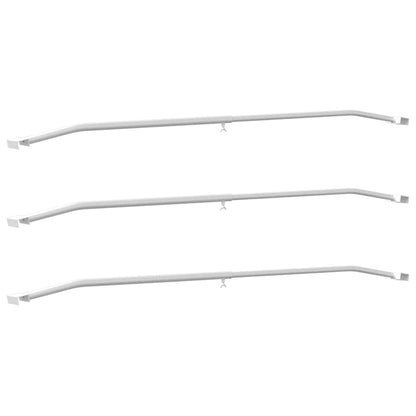 Tarpaulin Bracket for Trailers 3 pcs Silver 100-145 cm Aluminum