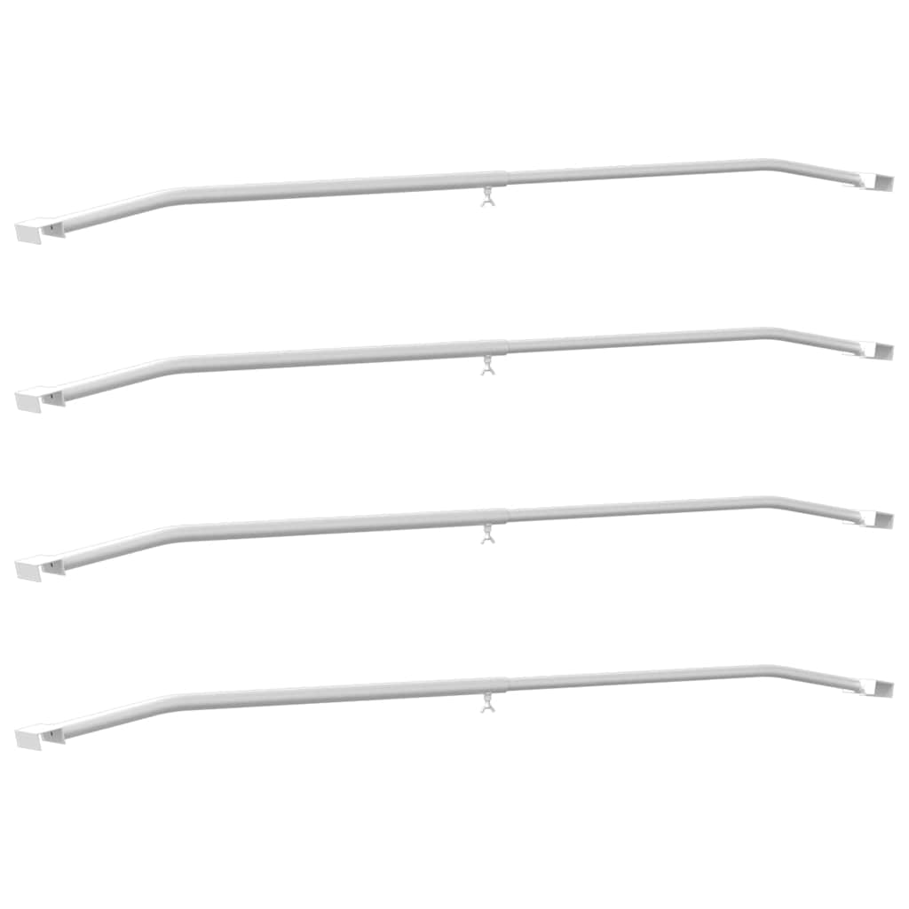 Tarpaulin Bracket for Trailers 4 pcs Silver 100-145 cm Aluminum