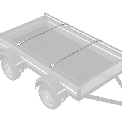 Tarpaulin Bracket for Trailers 2 pcs Silver 130-210 cm Aluminum