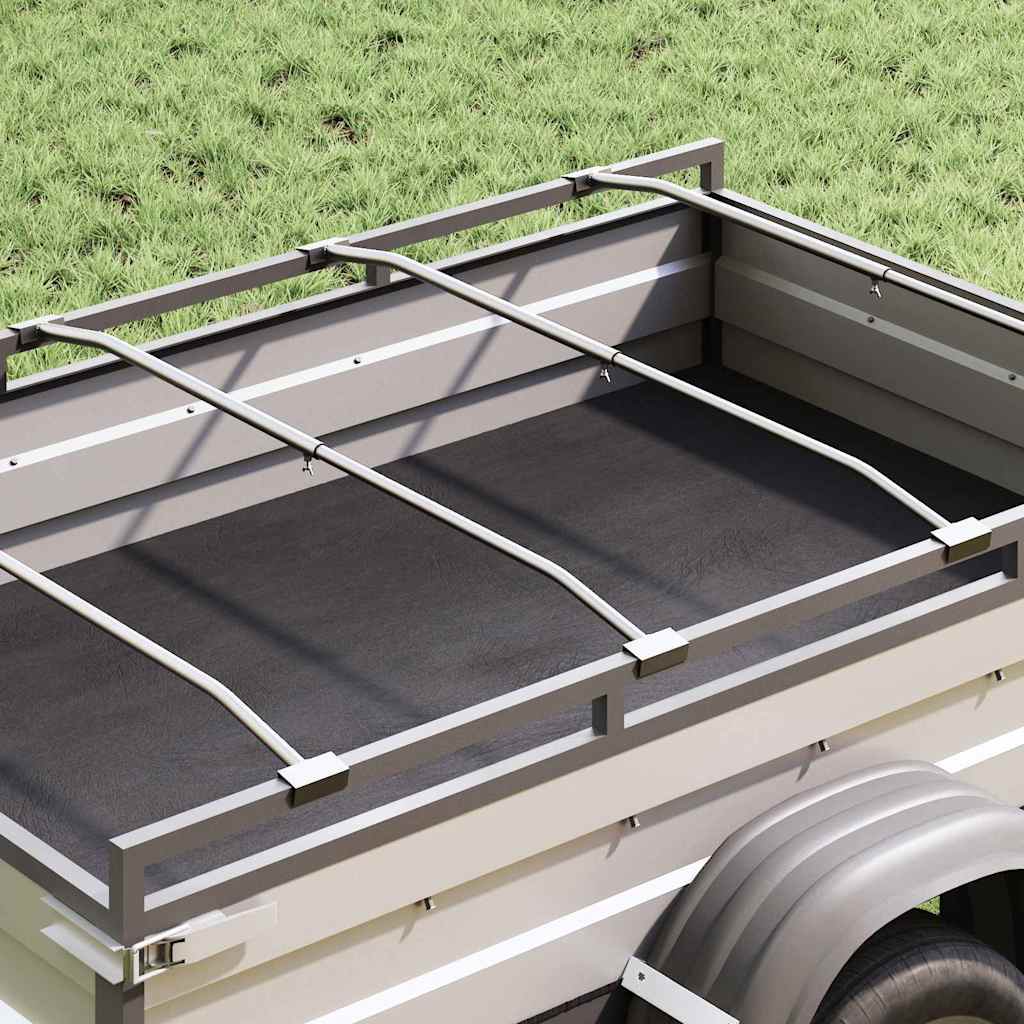 Tarpaulin Bracket for Trailers 4 pcs Silver 130-210 cm Aluminum