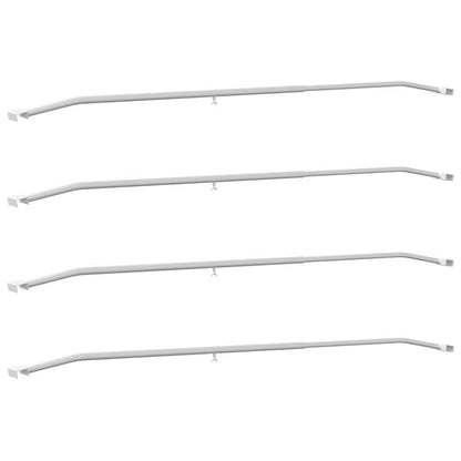 Tarpaulin Bracket for Trailers 4 pcs Silver 130-210 cm Aluminum