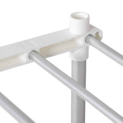 Tubular Shelf with Storage White 42.5 x 27 x 91.5 cm Aluminium