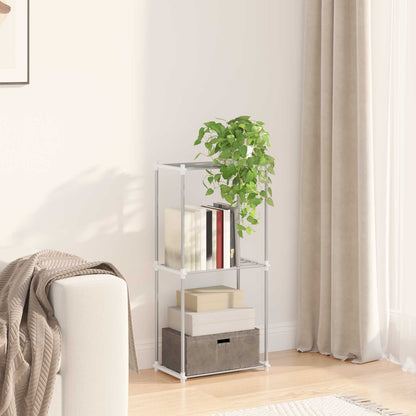 Tubular Shelf with Storage White 42.5 x 27 x 91.5 cm Aluminium