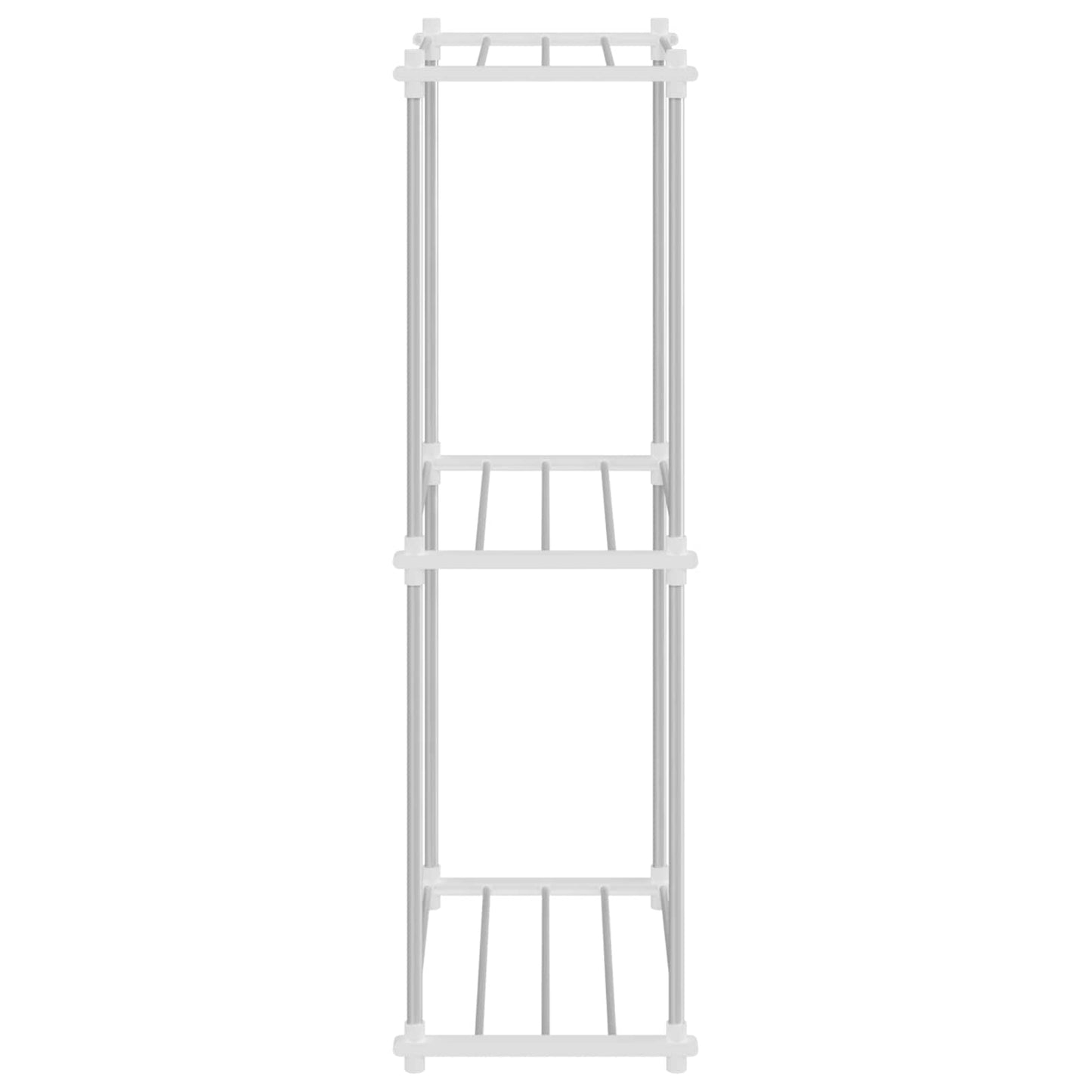 Tubular Shelf with Storage White 42.5 x 27 x 91.5 cm Aluminium