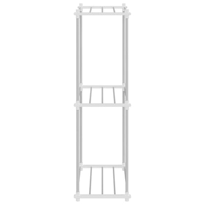 Tubular Shelf with Storage White 42.5 x 27 x 91.5 cm Aluminium