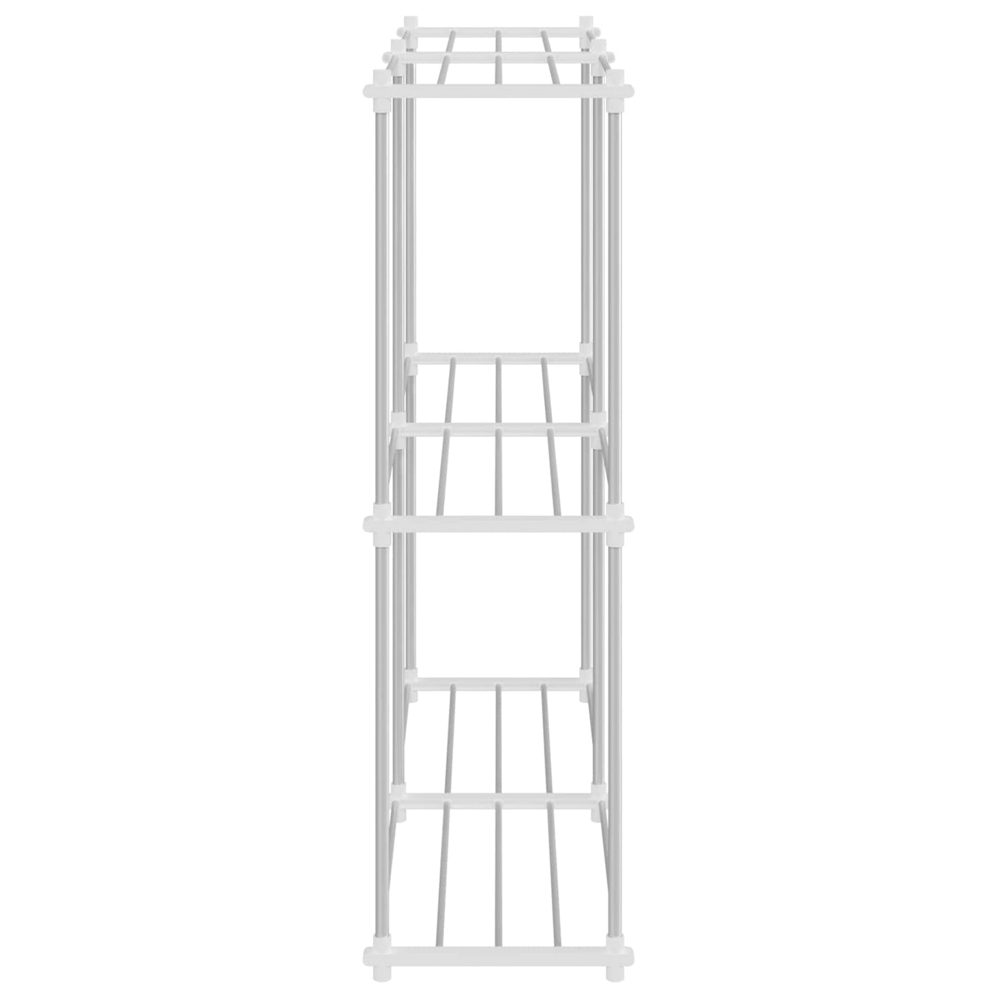 Tubular Shelf with Storage White 86 x 27 x 90 cm Aluminium