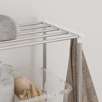 Washing Machine Shelf White 70 x 27 x 136 cm Aluminium