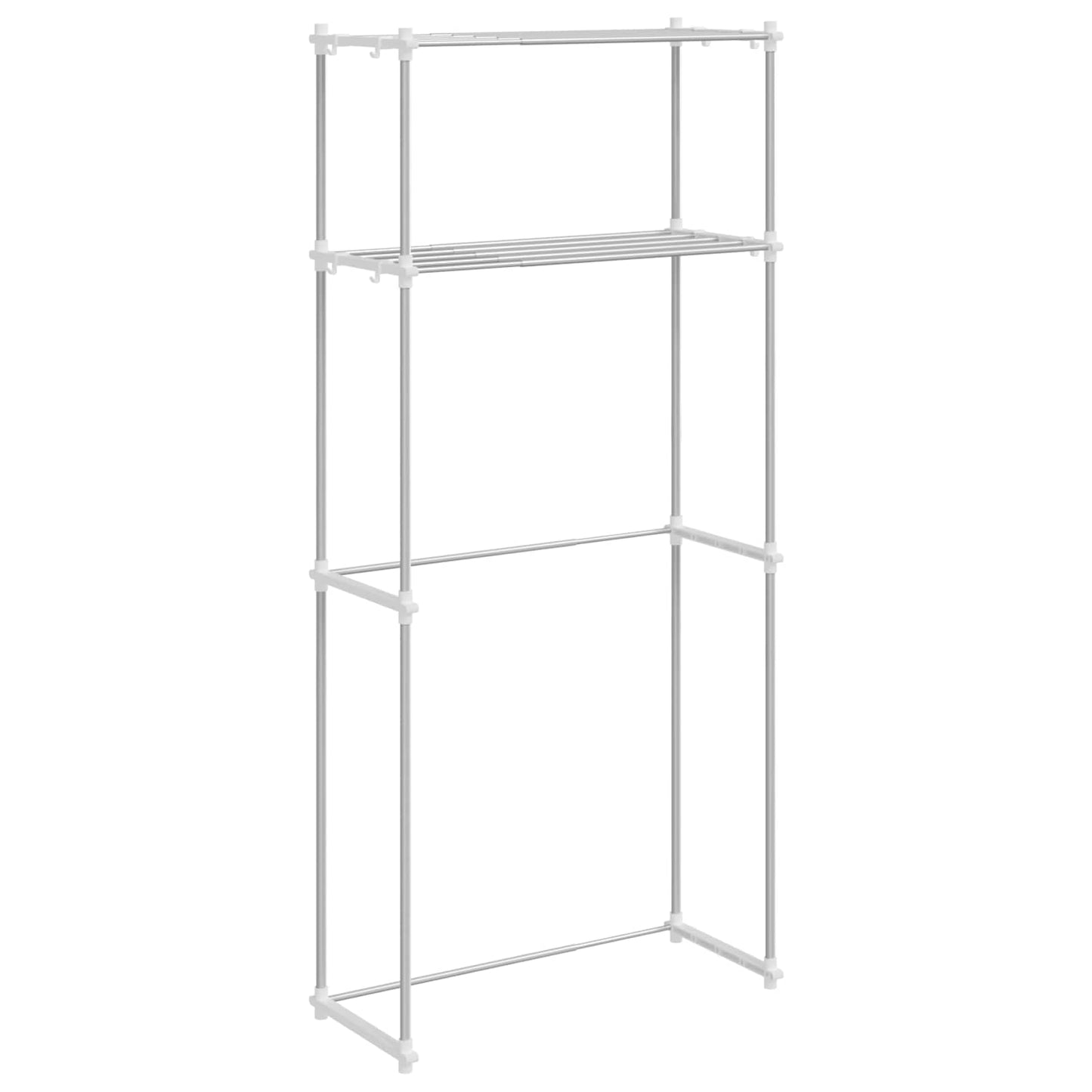 Washing Machine Shelf White 70 x 27 x 136 cm Aluminium