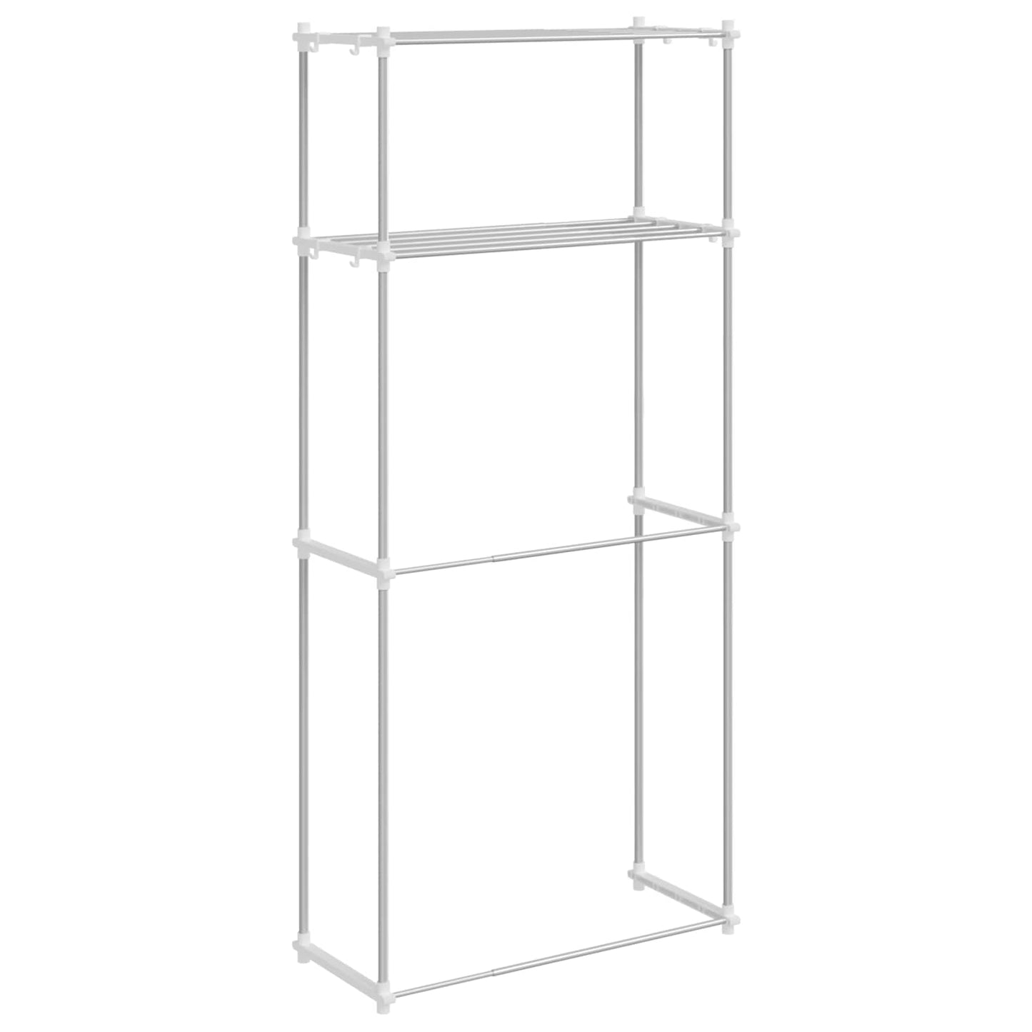 Washing Machine Shelf White 70 x 27 x 136 cm Aluminium