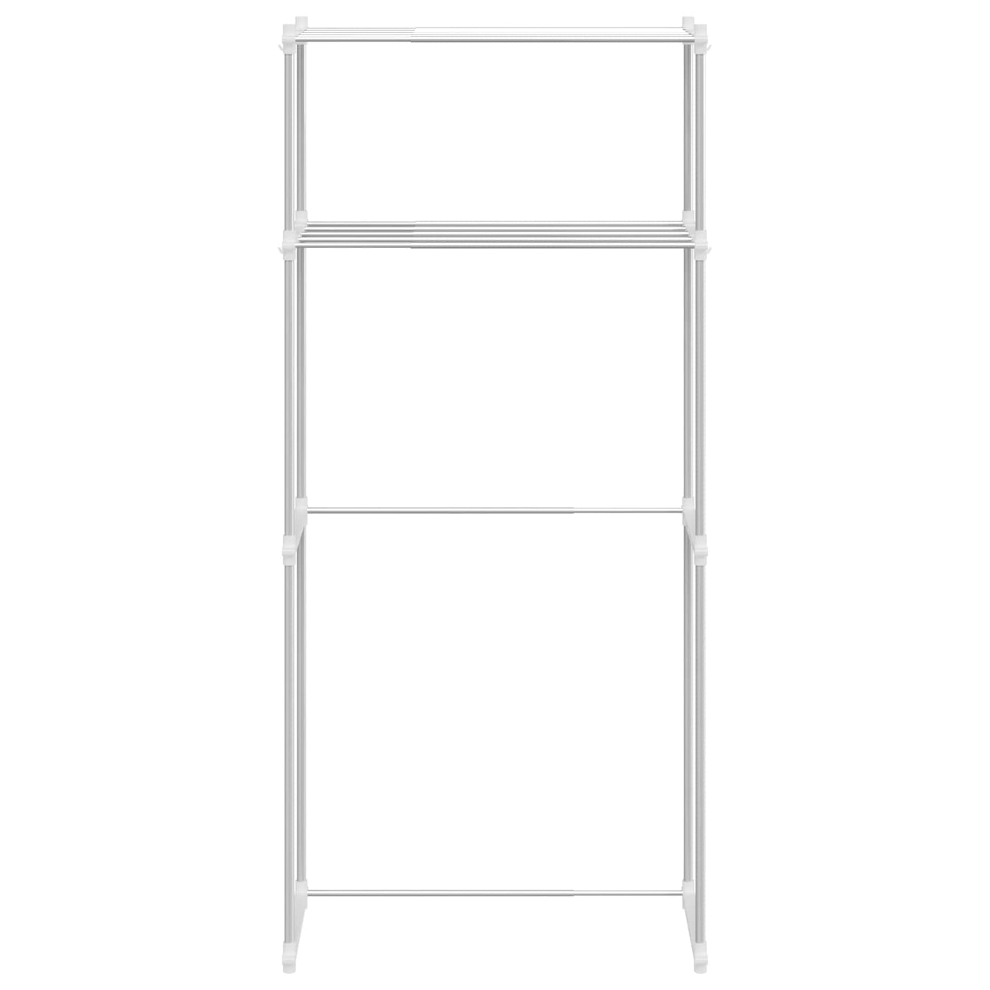 Washing Machine Shelf White 70 x 27 x 136 cm Aluminium