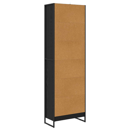 Book Cabinet 60 x 30 x 189.5 cm Engineered Wood Black Oak