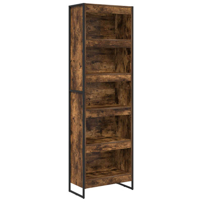 Book Cabinet 2 pcs Smoke Oak 60 x 30 x 189.5 cm Engineered Wood