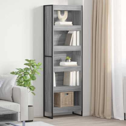 Book Cabinet 60 x 30 x 189.5 cm Engineered Wood Grey Sonoma