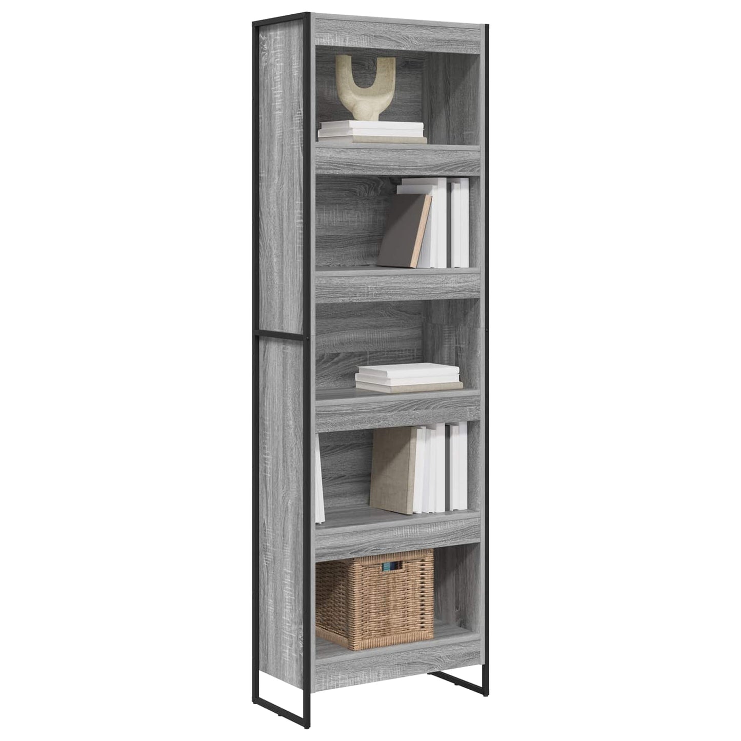 Book Cabinet 60 x 30 x 189.5 cm Engineered Wood Grey Sonoma