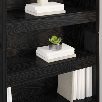 Book Cabinet 80 x 30 x 155 cm Engineered Wood Black Oak