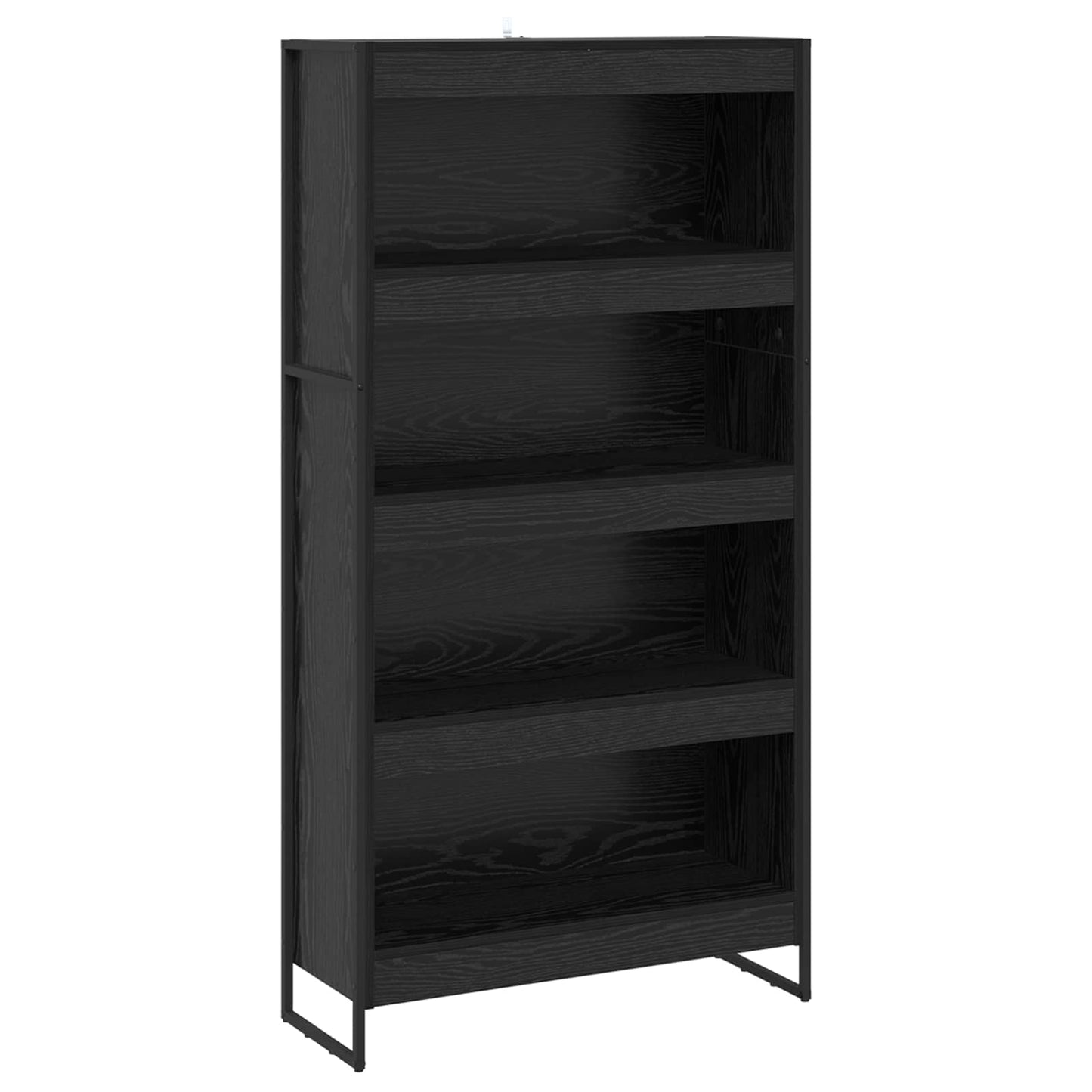 Book Cabinet 80 x 30 x 155 cm Engineered Wood Black Oak