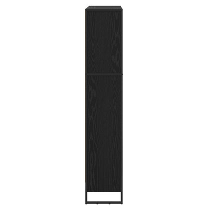 Book Cabinet 80 x 30 x 155 cm Engineered Wood Black Oak